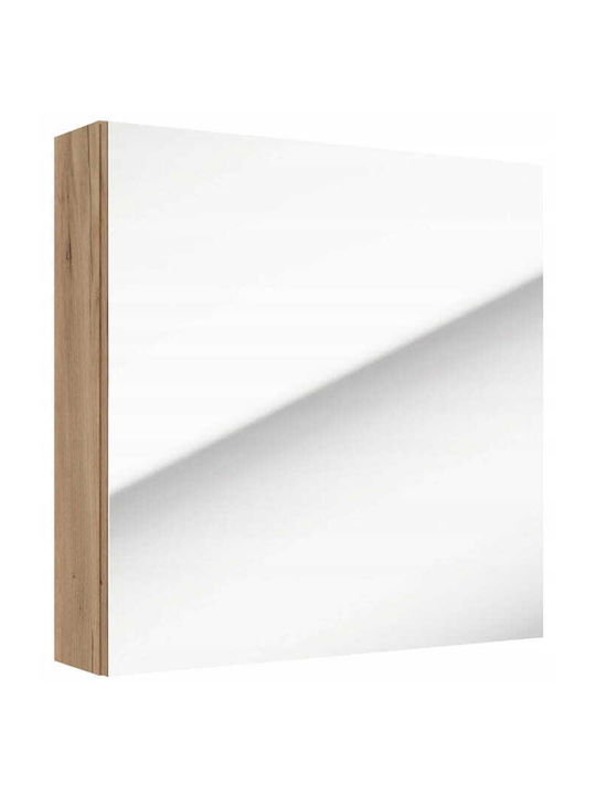 Deftrans Bathroom Mirror from Chipboard with Cabinet 60x60cm Brown