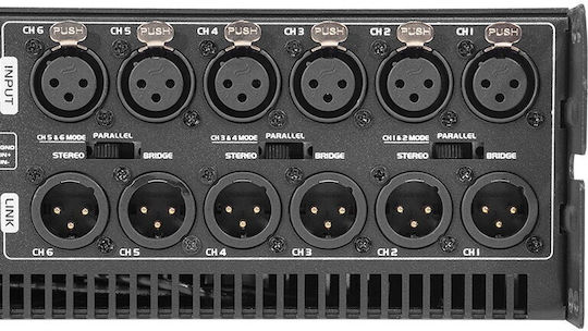 HPA HYBRID-6C Amplificator De Putere PA Cu 6 Canale 800W/4Ω 400W/8Ω 200W/100V Cu Sistem De Răcire