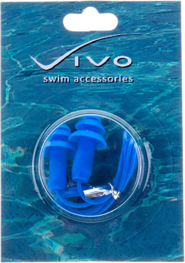 Vivo Verde Ωτοασπίδες Σιλικόνης για Κολύμβηση σε Μπλε Χρώμα 2τμχ