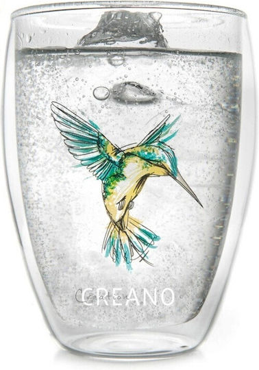 Creano Cană Din Sticlă Verde 250ml