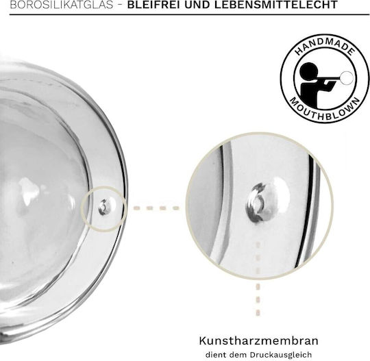 Creano Κούπα Γυάλινη Κόκκινη 250ml