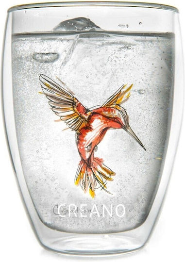 Creano Κούπα Γυάλινη Κόκκινη 250ml