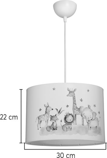 Pakketo Tots Einfaches Licht Kinderzimmer-Deckenleuchte Deckenleuchte aus Kunststoff 20W mit Lampensockelgröße E27 30x20cm