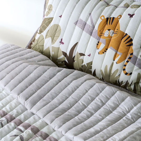 Kentia Κουβερλί Σετ Μονό Χακί 160x220cm Kentia Κουβερλί Σετ Μονό Χακί 160x220cm