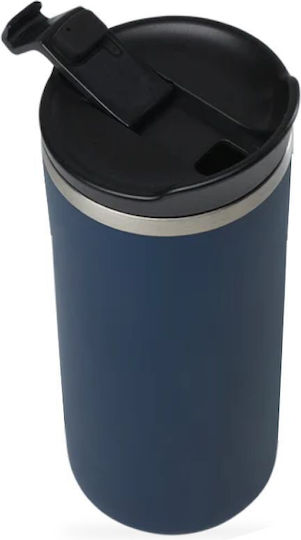Qwetch Ποτήρι Θερμός Ανοξείδωτο BPA Free 470ml Qwetch Μπλε