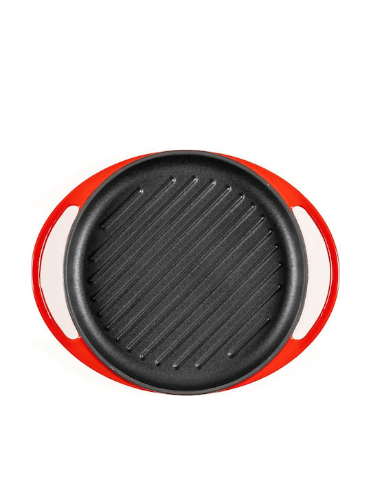 Lätt Home Grill Pan Cast Iron with Enamel Coating 26cm