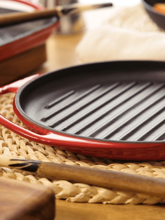Lätt Home Grill Pan Cast Iron with Enamel Coating 26cm