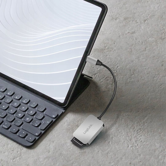 LogiLink Card Reader USB 3.0 Type-C για SD/microSD Γκρι