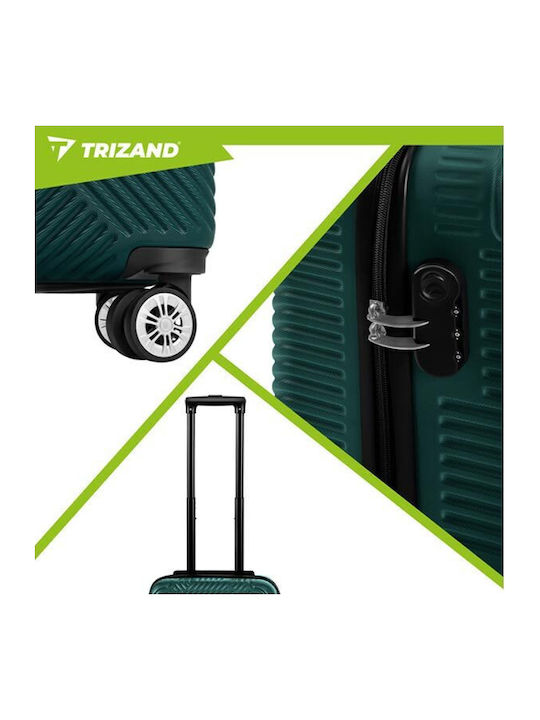 Trizand Valize de Călătorie Sigure Verzi cu 4 Roți Set 3 Bucăți