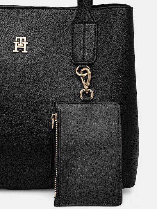 Tommy Γυναικεία Satchel Τσάντα από Συνθετικό Δέρμα Μαύρη