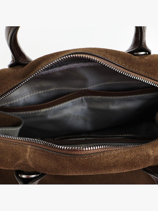 Leder Damen Schultertasche Braun