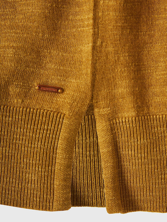 Women's Long Sleeve Cotton Sweater Yellow