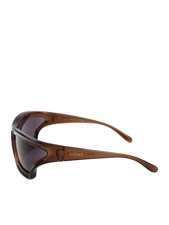 Loewe Unisex Sunglasses with Brown Frame and Gray Lens