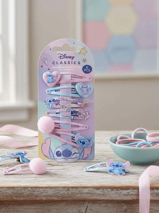 Cerda Disney Stitch Σετ Παιδικά Κοκαλάκια με Κλιπ