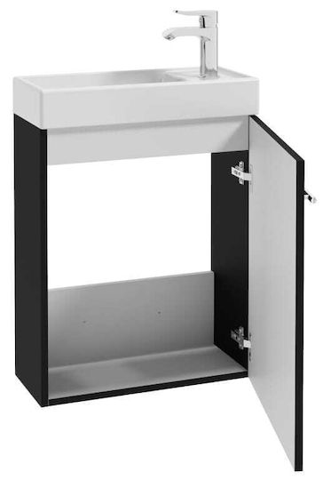 Deftrans Πάγκος με Νιπτήρα Μ50xΒ23xΥ70cm Black