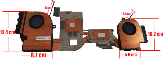 Laptop Fan CPU GPU Cooling Fan Lenovo Thinkpad P17 Gen 2 20YU 20YV 20YU0028UK 20YU002AAU 5H41B77205 5H41L16257 Heatsink 6pin Code 81755