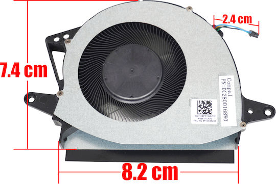 Desktop CPU Cooling Fan Lenovo Yoga AIO 9 32IRH8 F0HH F0HJ AIO 32ILL10 F0HX F0HY 5F10X63233 8510 EFS-09C12D-AP01 DC2800168W0 Left Fan 4pin Code 81726