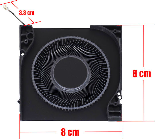 Ανεμιστηράκι Laptop Cpu Gpu Cooling Fan Dell Precision 7670 M7670 7680 A5500 0dv704 Dv704 Cn-0dv704 Eg75070s1-c730-s9a Dc28000y3sl 4pin Κωδ.81751