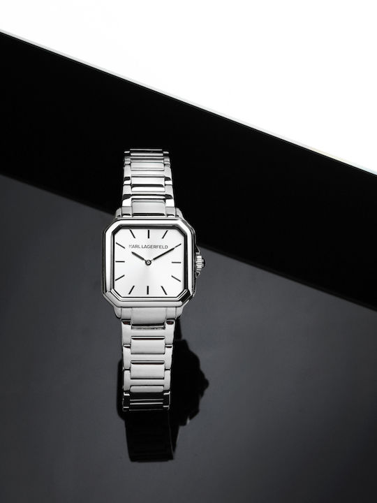 Karl Lagerfeld Womens Watch Battery with Silver Metal Bracelet