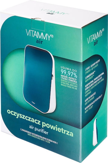 Vitammy Air Pa500 Purificator De Aer Ionizant Filtru Hepa 1 Capacitate De Purificare A Aerului Până La 99,9% 2 Viteze Fabricat În Italia