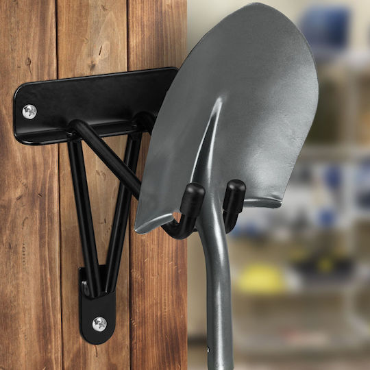 Set 2 Metal Tool Hooks Relaxdays Garage 30x10cm