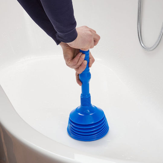 Relaxdays Plunger Large Suction Bell Blue 49x15.5x15.5 Cm