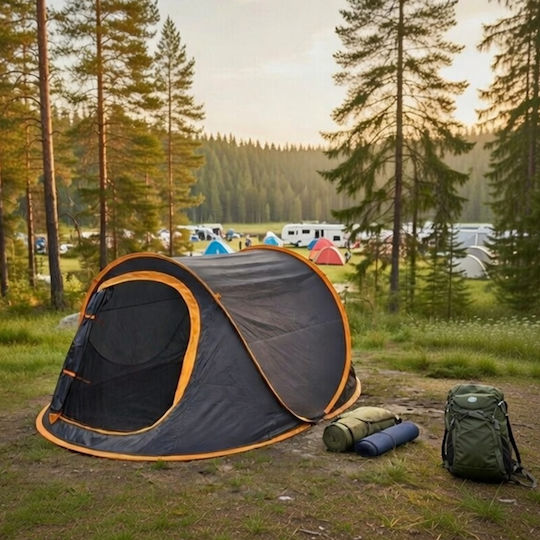 Redcliffs Σκηνή Camping Pop Up Ορειβασίας Γκρι 4 Εποχών για 2 Άτομα Αδιάβροχη 3000mm 220x120x95εκ.