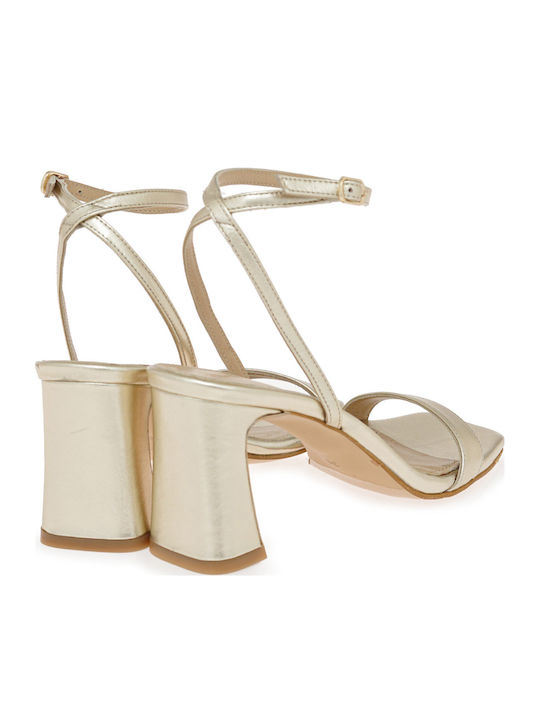 Leather Gold Sandals