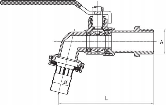 1/2" Ball Valve Tap Ideal Garden