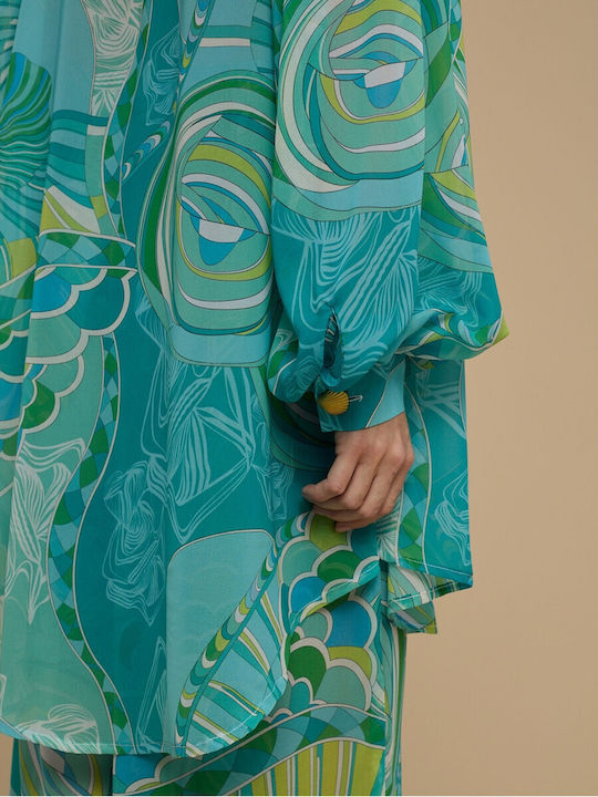 Long Sleeve Women's Shirt Ocean Mint