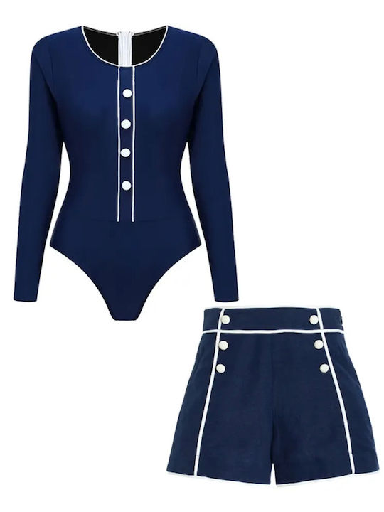 Ολόσωμο Μαγιό Navy Μπλε