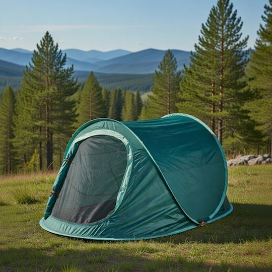 Redcliffs Camping Tent Pop Up Mountaineering Green 4 Seasons for 2 People Waterproof 3000mm 220x120x95cm