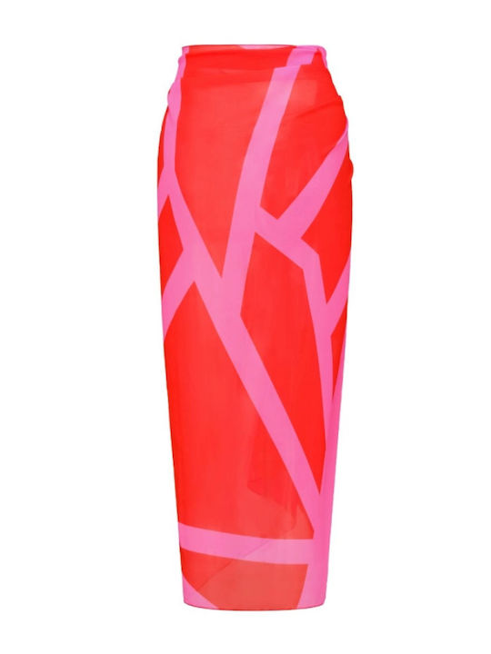 Chicret Women's Beachwear Red Skirt