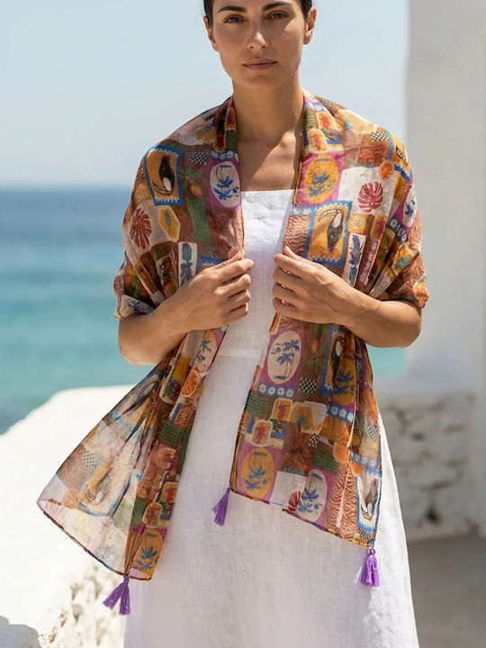 Pashbag Γυναικείο Φουλάρι Πολύχρωμο