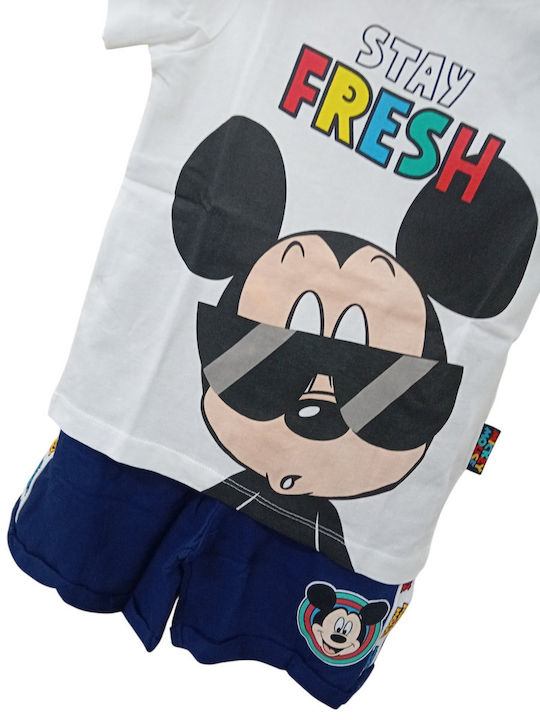 Kids Set with Shorts Summer 2 Pieces White
