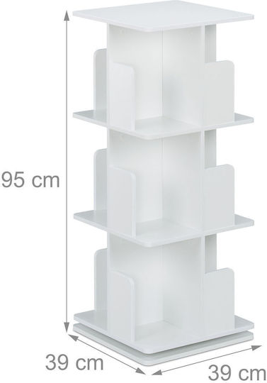 Bibliotecă Albă 39x39x95 cm