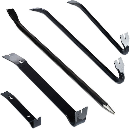 Set 5 Pârghii Relaxdays Negre 4x2.5x58 Cm