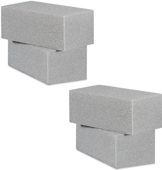 Relaxdays Set Spumă Florală Uscată 4 Gri 8x10.5x22.5 Cm Relaxdays Set Spumă Florală Uscată 4 Gri 8x10.5x22.5 Cm