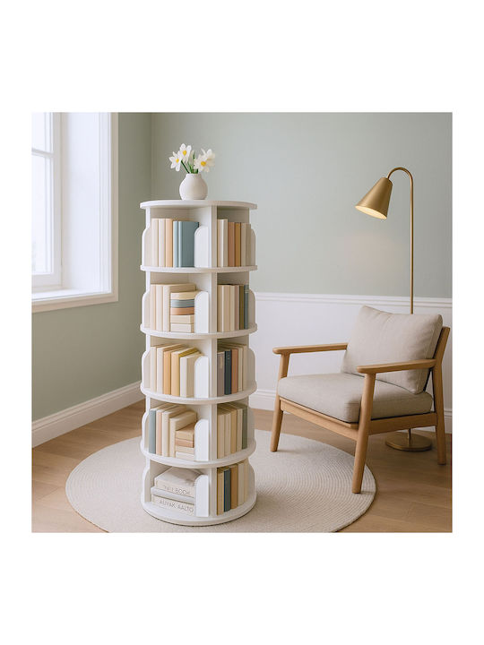 Bücherregal Weiß 40x40x128cm