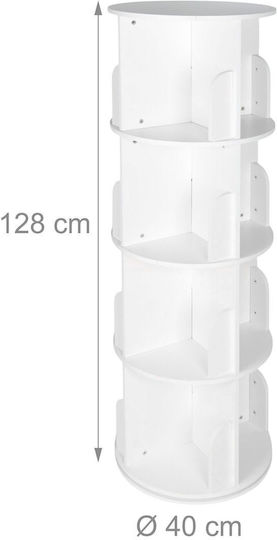 Βιβλιοθήκη White 40x40x128εκ.