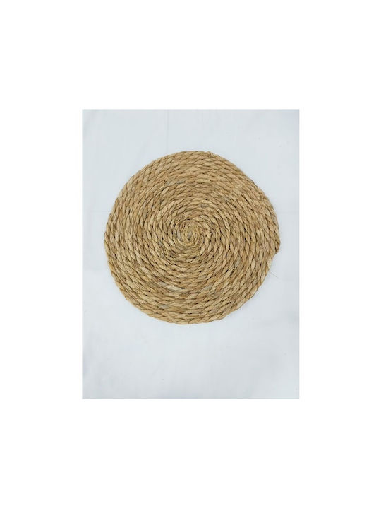 Lalos Round Wicker Placemats Beige 35cm 2 Pieces
