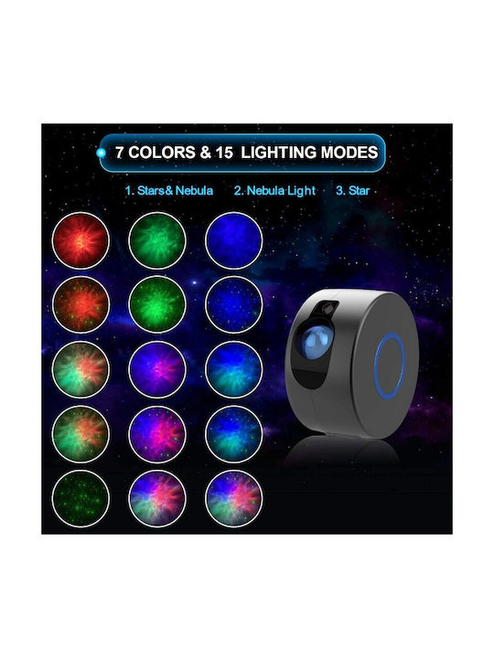 LED Kinder Tischlampe Projektor mit Sternenprojektion 17x17x9cm