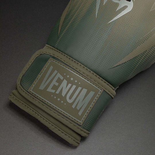 Venum Boxing Gloves from Synthetic Leather for Competition Green