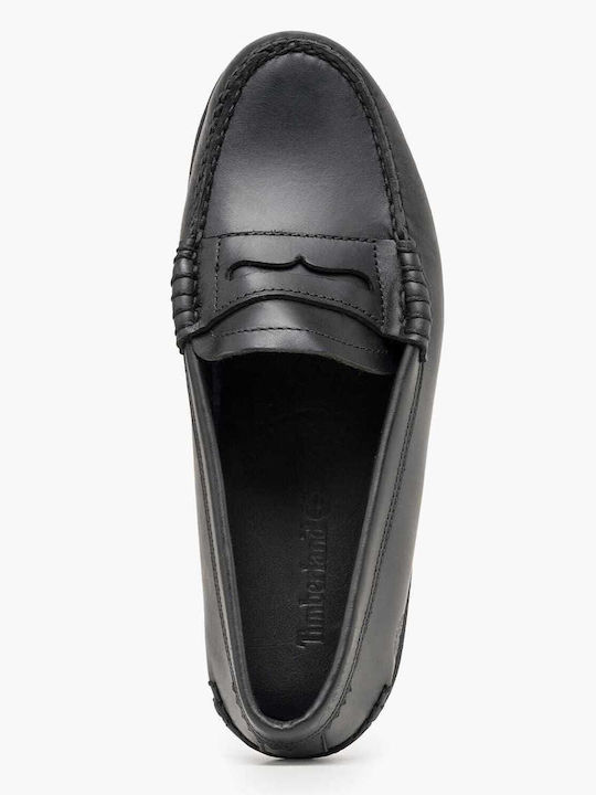 Leather Men's Loafers in Black Colour
