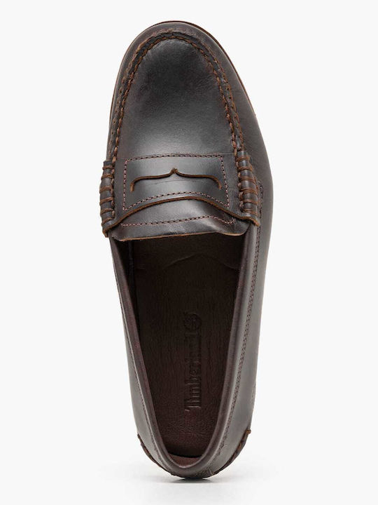 Leather Men's Loafers in Brown Colour