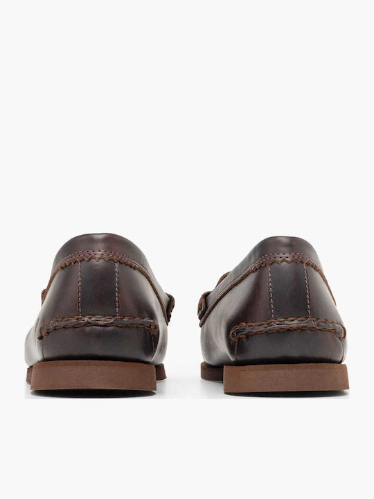 Leather Men's Loafers in Brown Colour
