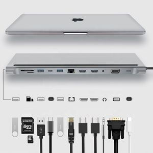 Dock / USB-C Dockingstation mit 4K PD Ethernet Grau