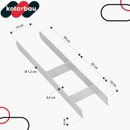 Suport De Bază Pentru Pergolă Bracket Încărcare Oțel Galvanizat Ancora 140 Mm