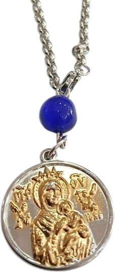 Car Charm Steel Silver Gold Double-Sided Saint Christopher-Virgin Mary Gt-309408416-621