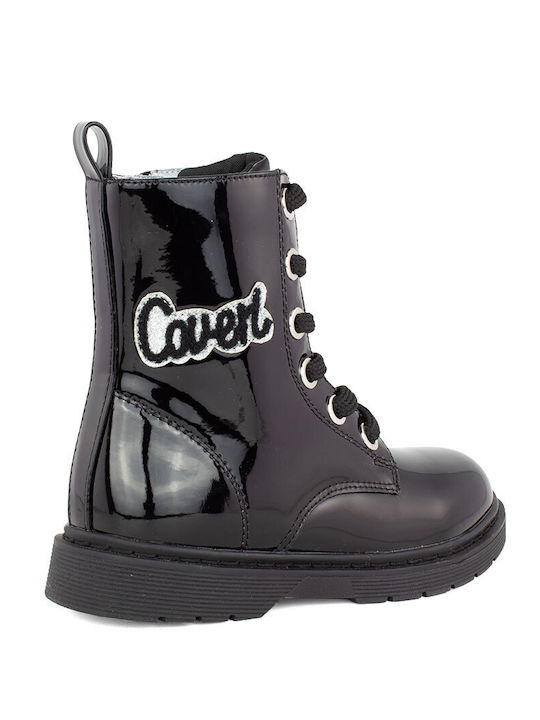 Kids Ankle Boots with Laces Black